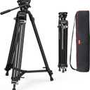 SmallRig AD-01 Video Tripod, 73" Heavy Duty Tripod with 360 Degree Fluid Head and Quick Release Plate for DSLR, Camcorder, Cameras 3751
