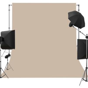 Beige Photo Backdrop for Photoshoot Beige Background for Photography Photo Backdrop Curtain for Party 10 x 10 FT