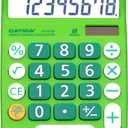 CATIGA Desktop Calculator 8 Digit with Solar Power and Easy to Read LCD Display, Big Buttons, for Home, Office, School, Class and Business, 4 Function Small Basic Calculators for Desk, CD-8185 (Green)