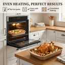 9x13 Nonstick Baking Pan 2 Pack Heavy-Gauge Carbon Steel Cake PanWarp-Resistant & PFOA Free, Even Heating for Lasagna, Sheet Cake, Brownies & Meal Prep, Wide Handles Golden