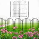 Decorative Garden Fence 31in (H) x10ft (L), 10 Pack No Dig Fence Animal Barrier for Dog, Arched Flower Bed Edging, Wire Border Panel Fencing for Yard Patio Outdoor Decor (10 Panels-31in(H)x10ft(L))