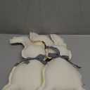 2 Pcs Easter Bunny Throw Pillows Cute Rabbit Shaped Cotton-Linen Decorative Pillows with Plaid Bow Tie Farmhouse Easter Home Decor for Bedroom Sofa Couch Birthday Gift Ideas (16.9x9.8 Inches, White With Black and White Bow Tie)