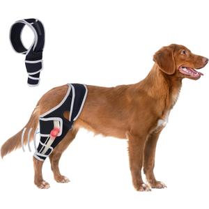 Dog Knee Brace for Torn ACL Hind Leg, Adjustable Dog Leg Braces Rear Leg or Front Legs with Cruciate Ligament Injuries, XL (Navy Black)