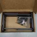 Adjustable Door Barricade Brackets, 2 x Door Security Brackets, Drop Open Bar Holder for Security Door, U Bracket Door Barricade Security Bar Bracket for Outswing Inswing Doors Gates 2x4