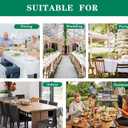 Biscaynebay Textured Fabric Round Tablecloths 70" for Round Tables diameters from 30" to 58", White Water Resistant Folding Table Covers Washable for Dining, Kitchen, Wedding, Parties etc
