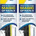 Rain-X 5079275-2 Latitude 2-In-1 Water Repellent Wiper Blades, 18 Inch and 26 Inch Windshield Wipers (Pack Of 2), Automotive Replacement Windshield Wiper Blades With Patented Repellency Formula