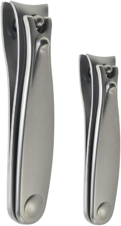 Made in Solingen, Germany  APEXAY Professional Nail Clippers Set, Premium Fingernail & Toenail Cutter for Men & Women, Heavy Duty, Surgical Stainless Steel, Sharp, Durable, for Thick Nails, Trim Easy (Gray)