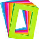 Hygloss Products Bright Specialty Frames Cardstock Paper Frame- Small - 4.75 x 6.75 Inches- Center Size of 2.75 x 4.75 Inches - (10-12 Colors)- 48 Count