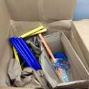 FUNLIO Baby Jumper with Stand for 6-24 Months, Infant Jumper for Indoor/Outdoor Play,Baby Bouncer for Baby Girl/Boy, with Adjustable Chain, Easy to Assemble & Store (with Stand) - Blue