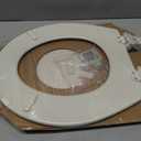 Mayfair Cameron Biscuit Toilet Seat, Non Slip Heavy Duty Wood, Easy Clean, Made in USA, Round