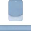 MOSISO Wrist Rest Support for Mouse Pad&Keyboard Set, Rectangular Ergonomic Mousepad Non-Slip Base Home/Office Pain Relief&Easy Typing Pad with Neoprene Cloth&Raised Curved Memory Foam, Stone Blue