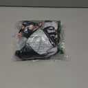 Fanuerg Women's Sexy V Neck Bikini Sets Hollow Out Two Piece Swimsuits Cutout Mid Waist Bathing Suit (Large, Black Floral)