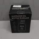 Massage Oil Warmer Bottle Professional Electric Lotion Digital Heater for SPA, Automatic Oil Warmer Heated Oil Lotion Cream for Salon, Barber Shops, Home, with Two Oil Bottle Dispenser (Black)