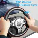 NBCP Racing Wheel with 270/900 Rotation, PC Steering Wheel with Pedals, Dual-Motor Vibration & Gear Shifter for Xbox Series X|S, Xbox One, PS4, PS3, PC, Switch, Xbox 360 Driving Sim Experience