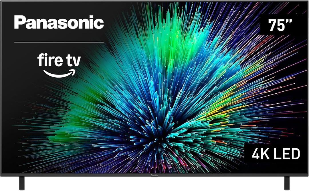 Panasonic W70 Series (2025 Model) 75" LED 4K Ultra HD Smart Fire TV, Press & Ask Alexa, Apple AirPlay, HDR10+, HDMI 2.1, and Bluetooth Support - 75W70BP