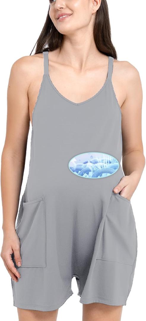 Active Maternity Romper with Breezy Comfort Designed for Women During Pregnancy, Postpartum, and Beyond