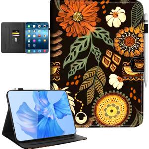 for iPad (A16) 11th Generation Case 2025, iPad 10th Generation Case, ipad case 10th Generation with Pencil Holder Multi-Angle Adjustable Stand Magnetic Closure/Card Slots/Auto Wake Sleep, Boho Floral