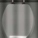 Mayfair Bennett Toilet Seat with Brushed Nickel Hinges, Slow Close Wood Seat, Secure Metal Hinges, Easy Install, Elongated, White