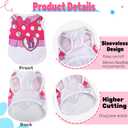 XXS Dog Clothes for Small Dogs: Mesh Doggie Shirts with Cute Patterns, Small Dog Clothes for Girls Fit for 1-2lb Pet T-Shirts, 4 Pack Puppy Clothing for Summer