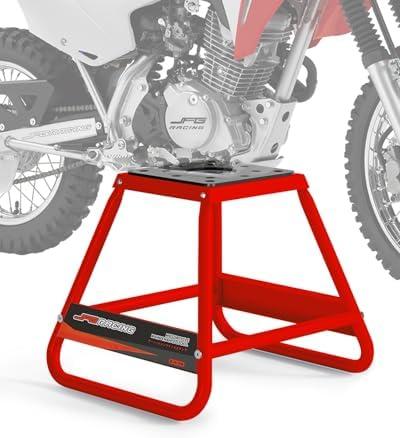 JFG RACING Dirt Bike Stand,Detachable Anti Slip Off Road Steel MX Heavy Duty Dirtbike Maintenance Motorcycle Stand-Red