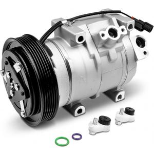 AC Compressor Compatible with 3.5 Honda Odyssey 2008-2017, Pilot 2009-2015, Ridgeline 2009-2014, 3.7L Acura MDX 2007-2013, ZDX 2010-2013, A/C Air Conditioner, 38810RGLA02, CO10840C, 158334