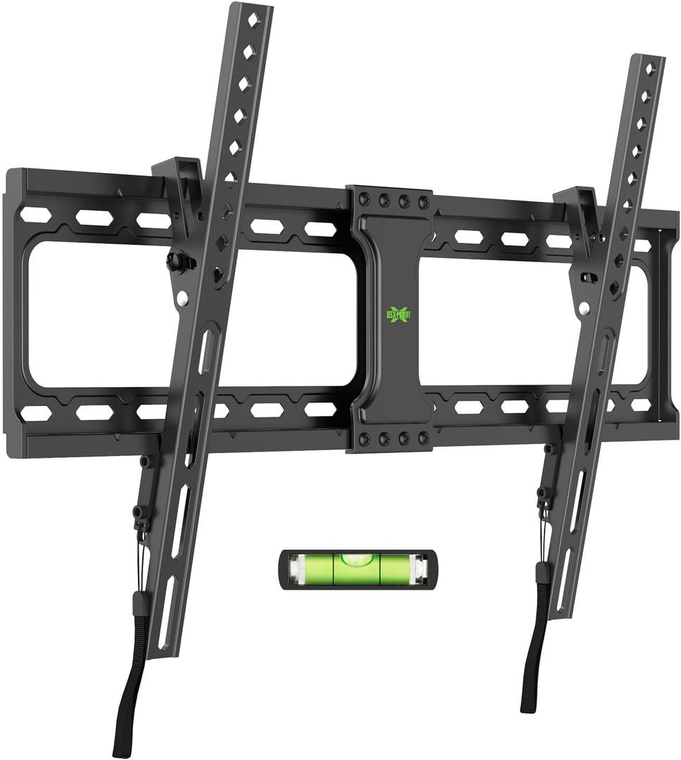USX MOUNT Tilting TV Wall Mount for Most 37"-90" Flat Curved Screen Television, TV Bracket with Max VESA 600x400mm up to 132lbs, Low Profile Tilt Mount for 16", 24" Stud