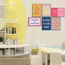 6 Mental Health Poster Prints Wall Decor Inspirational Artwork Daily Reminders Wall Art Psychology Picture Painting for Therapy Office School Counselor Decoration 12x16in No frame