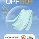 IUGA Rash Guard for Women UPF 50+ SPF UV Protection Long Sleeve Workout Tops with Pockets Dry Fit Hiking Swim Shirt (Medium, Basic Shirts-pale Turquoise)