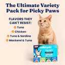 Solid Gold Wet Cat Food Variety Pack - Pate & Shreds in Gravy - Healthy Canned Cat Food Pate w/Real Chicken, Tuna, Mackerel & Sardine - Grain Free & Gluten Free Can Meals for Cats & Kittens - 12ct/3oz (EXP 11/27/28)
