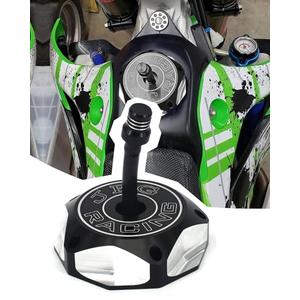 JFG RACING Dirt Bike Gas Cap Fuel Tank Cap For KLX110/L 2010-2020, KLX140/L 2008-2024, YZ125/YZ250 2004-2024, WR250F 2003-2009/2011-2013 And More Dirt Pit Bike, BLACK
