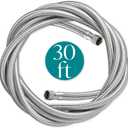 Refrigerator Water Line for Ice Maker Braided - 30' Pex Water Supply Lines Hose for Fridge Outlet Box with 1/4 Comp Fitting