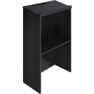 Podium Stand,Wooden Speaking Lectern,Lectern Podium for Classroom,Churches,Auditorium,Meeting Room,Reception Desk of Podium with Adjustable Shelf(Black)