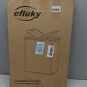 efluky Laundry Hamper with Lid, Double Laundry Hamper with 2 Removable Bags, 2 Section Laundry Basket with Bamboo Handles for Bathroom, Bedroom & Laundry Room, 140L (36.9 Gallon) Beige