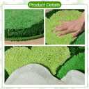 St Patricks Day Bathroom Rugs: Thick St. Patrick's Day Shamrock Bathroom Decor, Green Lucky Clovers Shaped Welcome Rug Tufted Carpet Room Decor, Irish Day Door Mat for Home Entrance Doorway