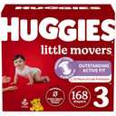 Huggies Size 3 Diapers, Little Movers Baby Diapers, Size 3 (16-28 lbs), 168 Count (6 Packs of 28)