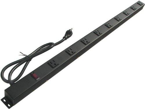 7 Out 1500j USB A 6Ft Blk Flat Surge