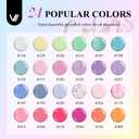 VANREESA 42 Pcs Gel Nail Polish Kit with U V Light 24 Popular Colors Gel Polish Nail Kit Green Blue Purple Pink Orange Complete Nail Kit with Manicure Tools Gifts for Women Girls