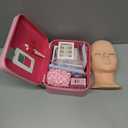 Lash Extension Kit Professional Eyelash Extensions Practice Set with Mannequin Head Removable Eyelids USB Lash Fan Individual False Eyelash Shampoo Brush Glue Practical Tools for Beginners