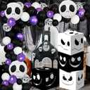 Nightmare Party Balloons Decorations Included 4 Pcs Nightmare Party Favor Boxes 70 Pcs Nightmare Balloons for Nightmare Halloween Party Decorations