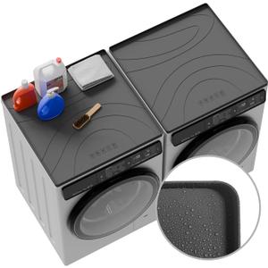 26.5''x 26.5'' Washer & Dryer Covers - 2PCS Non-slip Silicone Top Protector Mat - Waterproof Laundry & Kitchen Countertop