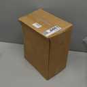 1.8 Gallon Press Top Small Garbage Can with Lid, White Stainless Steel Garbage Can, Removable Inner Garbage, Includes 60 Garbage Bags, Slim Narrow Space Saving for Bathroom, Bedroom