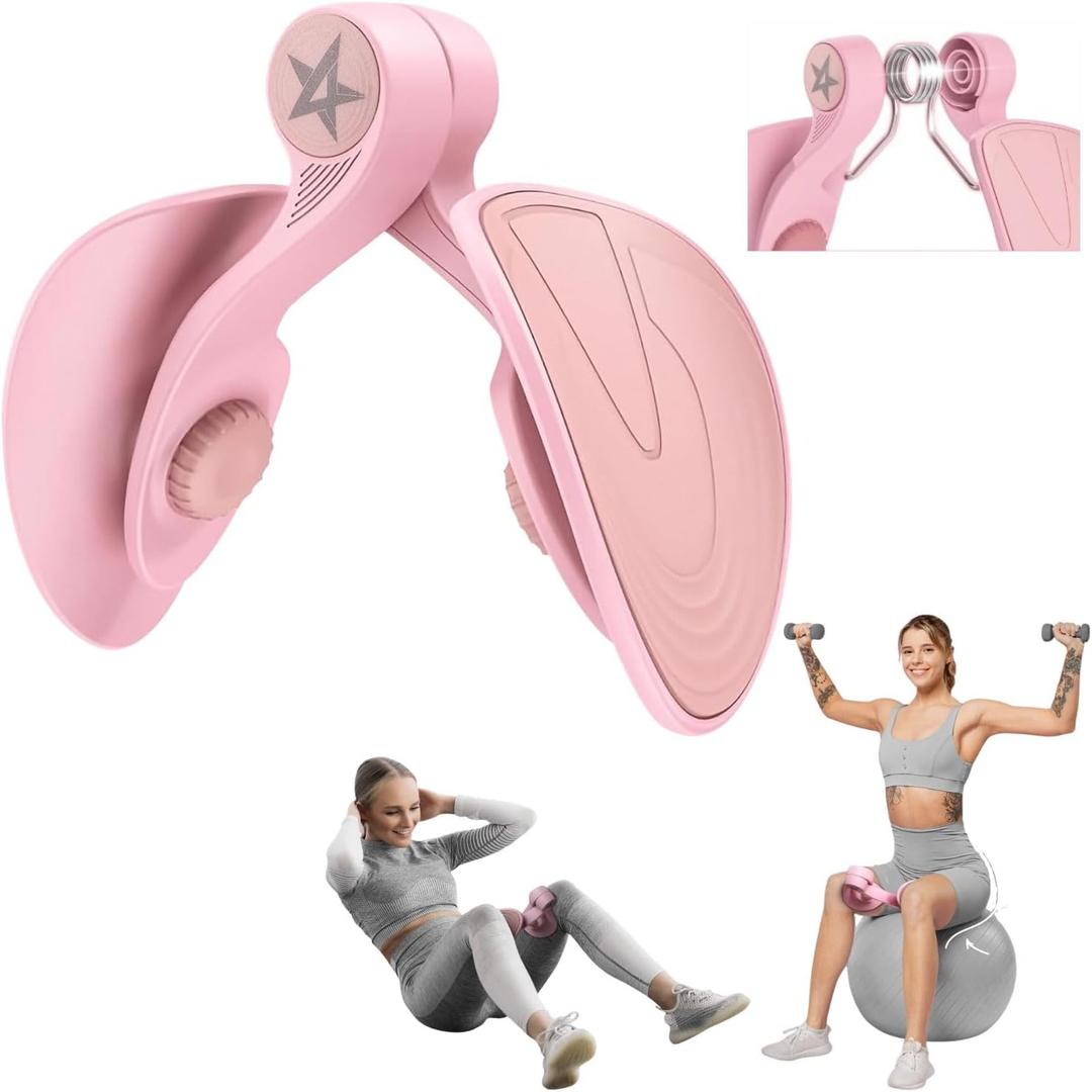 Yes4All 360 Hip Trainer, Kegel, Pelvic Floor & Thigh Exerciser for Women, Leg Toning & Inner Thigh Workout Tool, Home Gym Hip Abductor Machine (Pink)