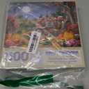 Bits and Pieces  500 Piece Jigsaw Puzzle for Adults  Happy Hollow - Halloween Farm Pumpkin Jack - O - Lantern Tractor Cat Fall Autumn Flower Corn Moon Night Jigsaw Puzzle by Artist Alan Giana