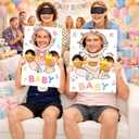 6 Set Baby Shower Games Party Favors Feed Me Funny Blindfolded Baby Shower Game for Adults Includes 6 Kt Boards 6 Eye Patches Fun Blindfold Food Feeding Game Kit for Gender Reveal Party Supplies