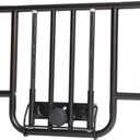 Drive Medical No Gap Deluxe Half Length Side Bed Rails with Brown Vein Finish, Brown Vein, Half Length - 2 Count