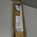 GXOACKJ Curtain Rods for windows 32-48 inch, 5/8 inch Decorative White Splicing Heavy Duty Metal Curtain Rod set with Brackets