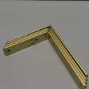 Gold Heavy Duty Shelf Brackets 8 Inch, Extra Thick L Shelving Brackets, Rustic Gold Iron Floating Shelves Wall Mounted with Hardware for DIY Open Shelving, 4 Pack