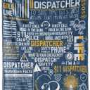 Huglanket 911 Dispatcher Gifts for Emergency Dispatchers Women & Men, Flannel Blanket Throw, Heart, Blue - 50 x 65 inches
