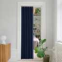 NICETOWN Blackout Curtains with Hooks - Thermal Insulated Doorway Curtains 80 Inches Long Drapes for Bedroom and Living Room Room Divider, Closet Curtains, 1 Panel, 38 x 80 Inch Length, Navy