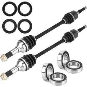 Youxmoto Front Left+Right CV Axles & Wheel Bearing Kit Fit for Yamaha Rhino 450 2006 2007 2008 2009, for Rhino 660 2006 2007, 4340 Chromoly Steel Drive Half Shaft